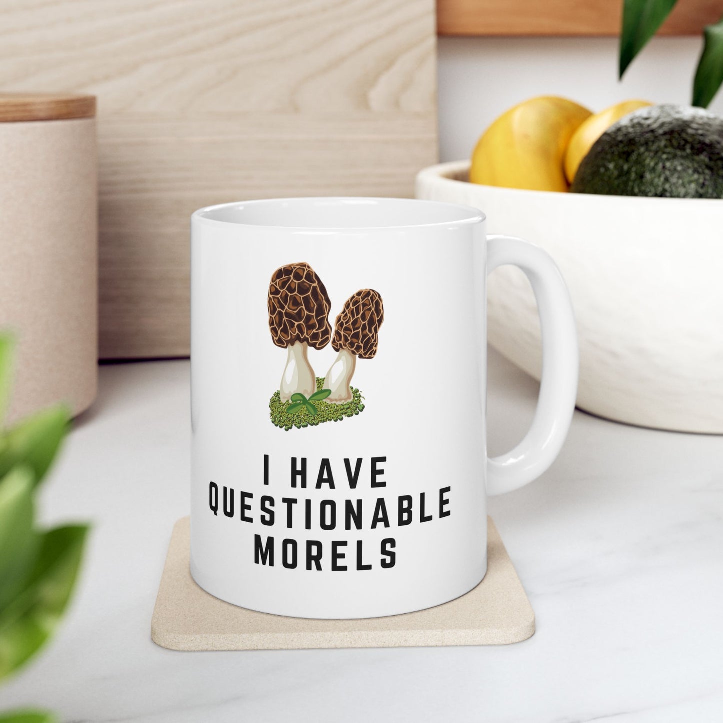 Questionable Morels Mushroom 11 oz Ceramic Mug