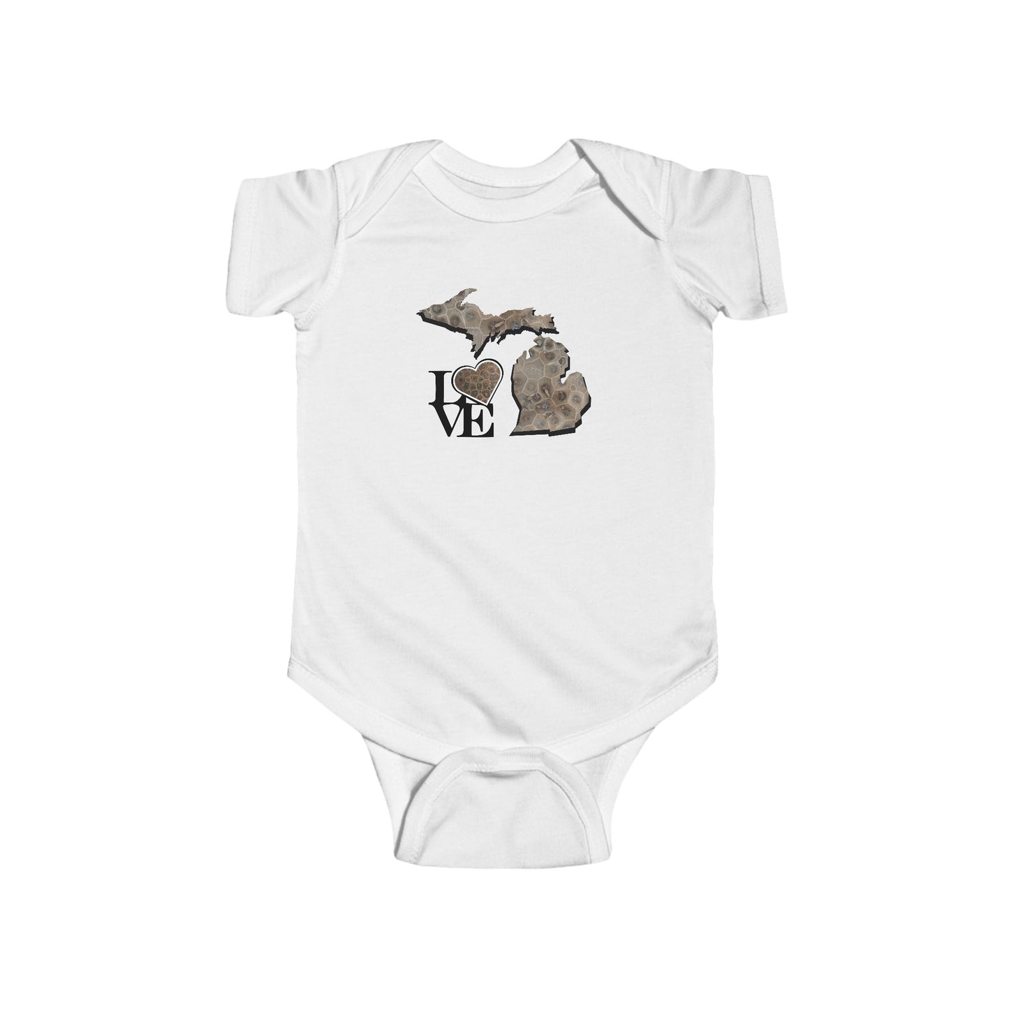 Love Michigan Petoskey Stone Infant Bodysuit