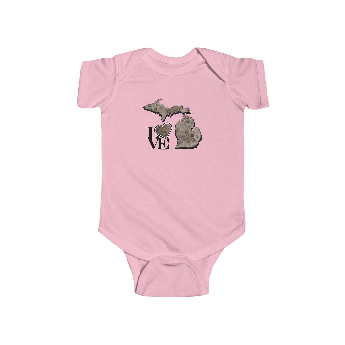 Love Michigan Petoskey Stone Infant Bodysuit