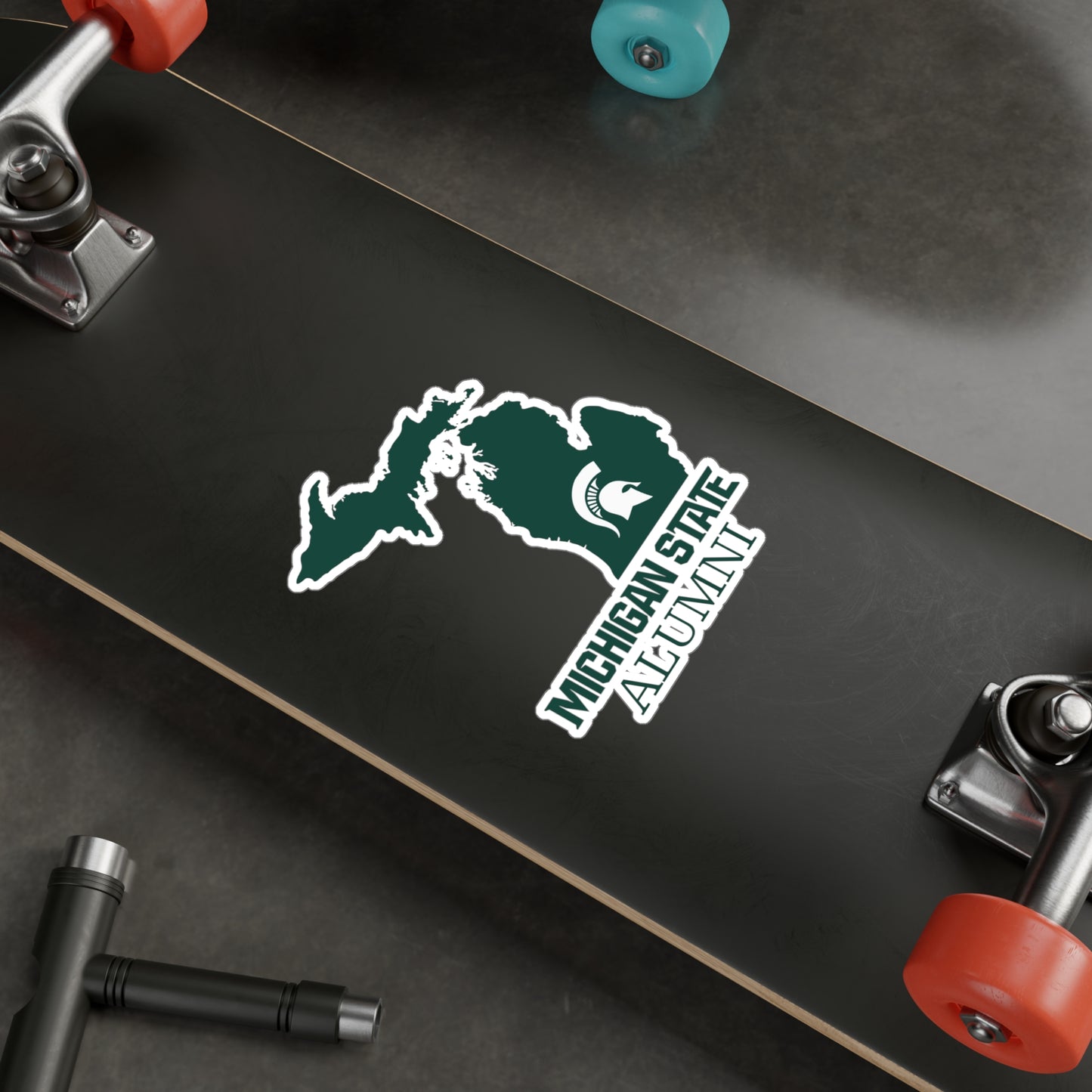 MSU Alumni Spartan Vinyl Decal Michigan State University MSU Decal Multiple Sizes Decal for Vehicle Laptop Water Bottle Sticker Skateboard