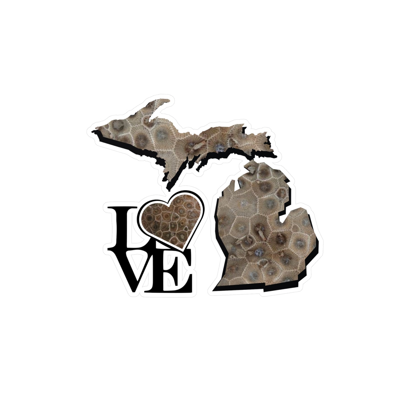 Michigan Petoskey Stone Outdoor Vinyl Decal