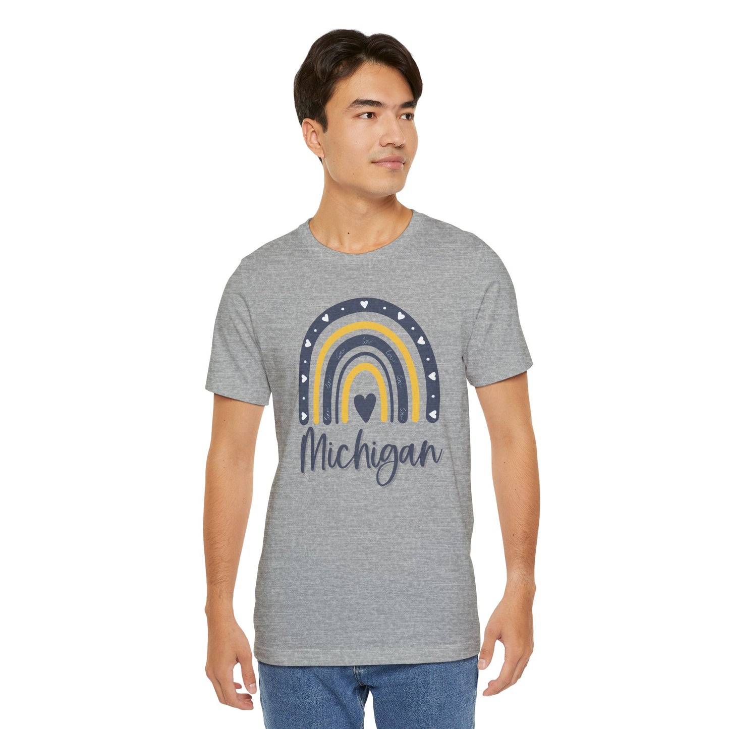 Michigan Rainbow Tshirt Sleeve Tee