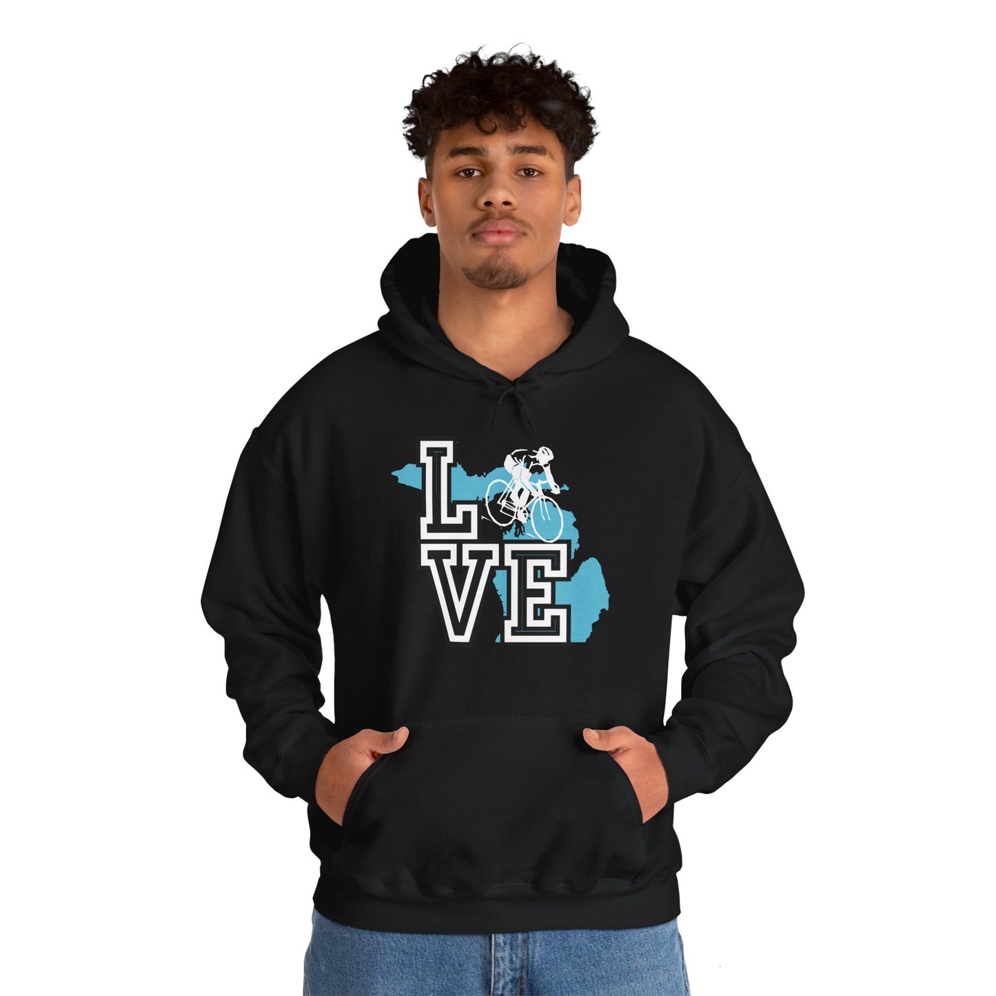 Love Michigan Road Cycling Unisex Hoodie
