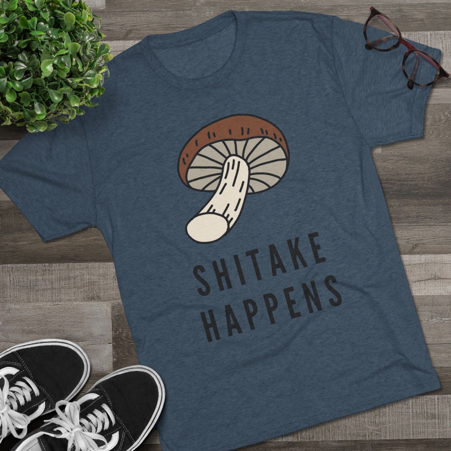 Shitake Happens Unisex Tri-Blend Crew Tee