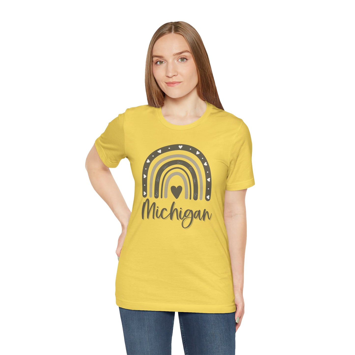 Michigan Rainbow Tshirt Sleeve Tee
