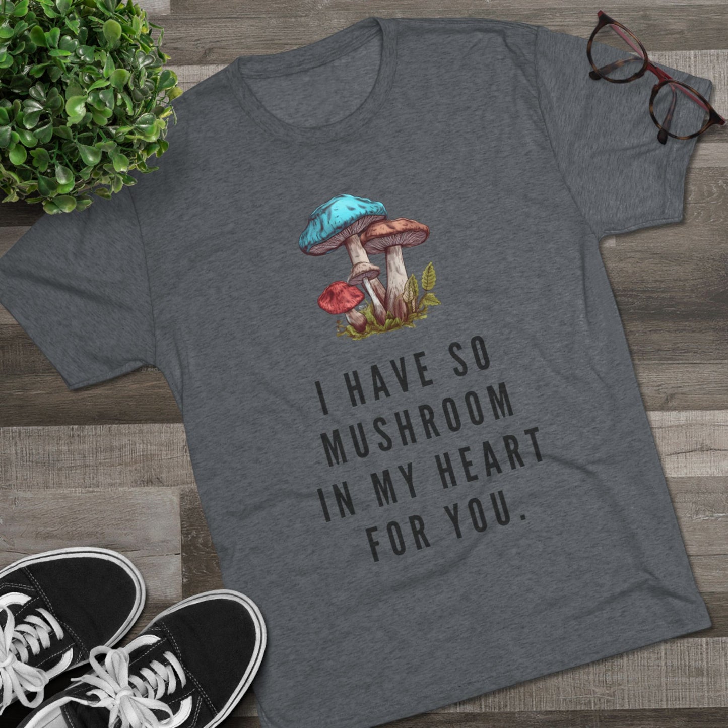 Mushroom In My Heart Unisex Tri-Blend Tee