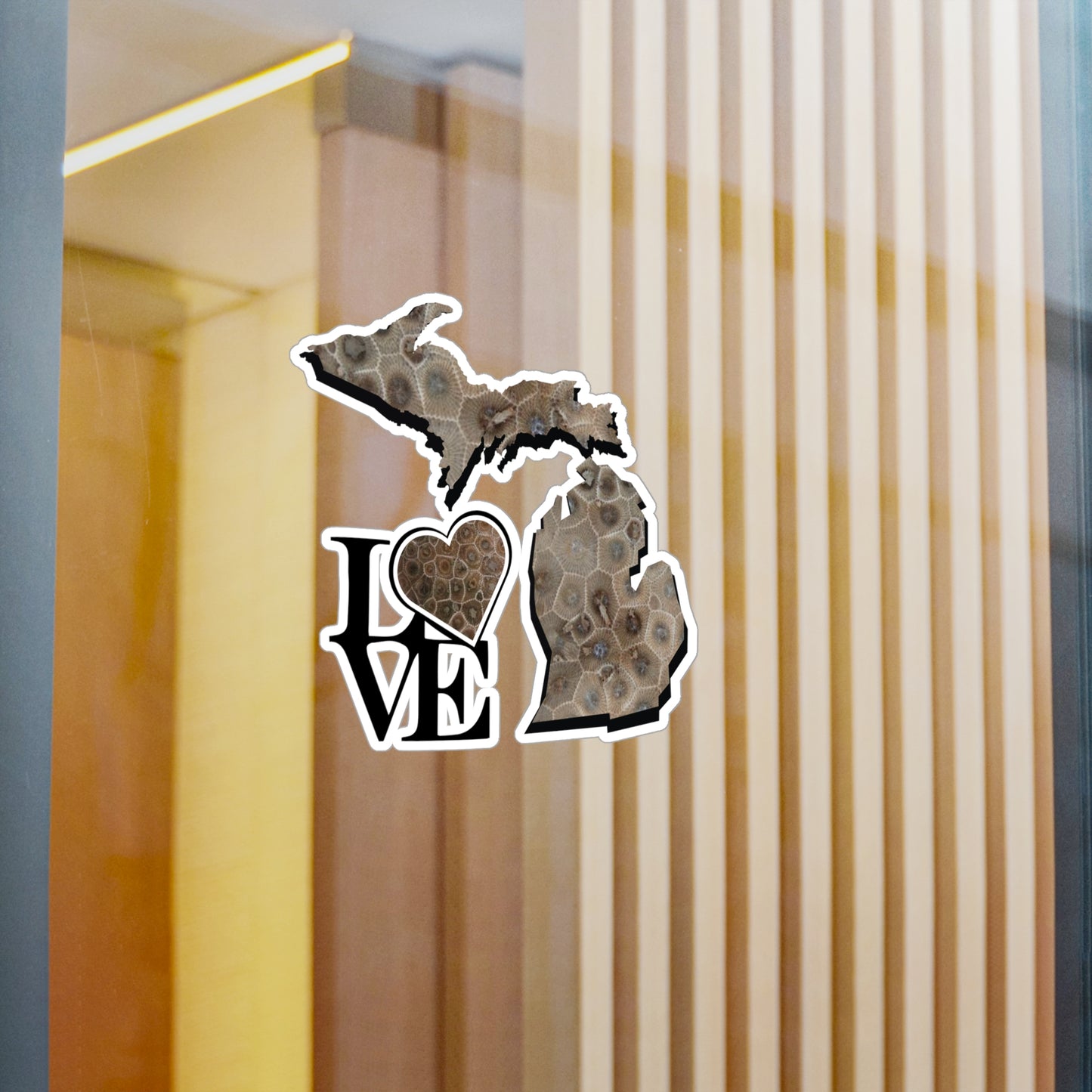 Michigan Petoskey Stone Outdoor Vinyl Decal