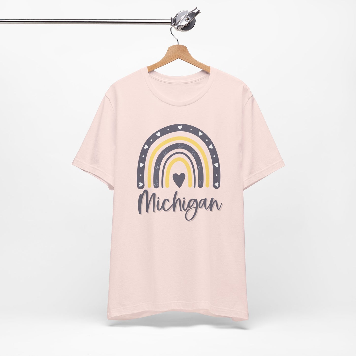 Michigan Rainbow Tshirt Sleeve Tee