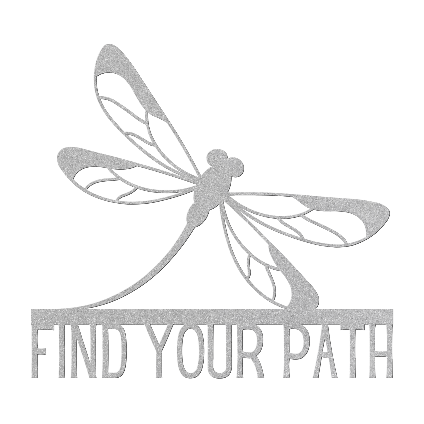 Find_Your_Path_Dragonfly_Metal_Sign_Silver_Transparent_Mockup.png