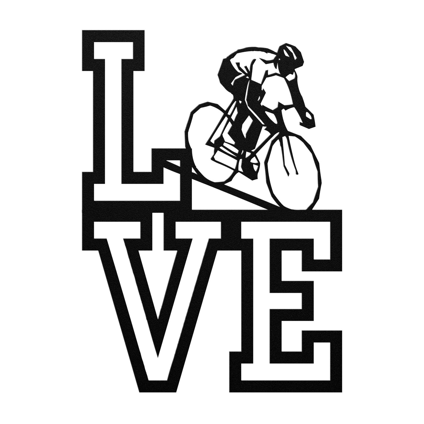I Love Cycling Metal Sign