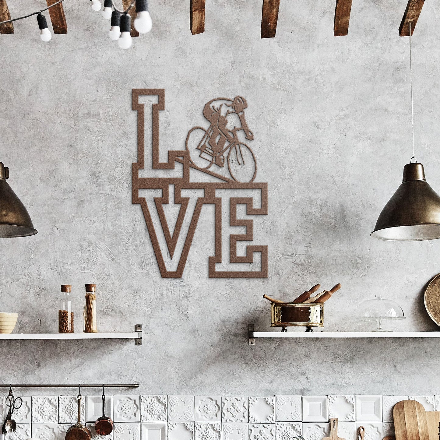 I Love Cycling Metal Sign