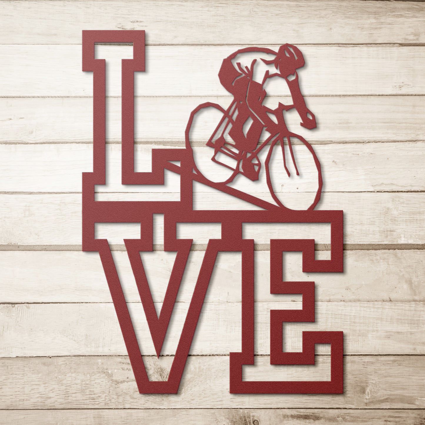 I Love Cycling Metal Sign