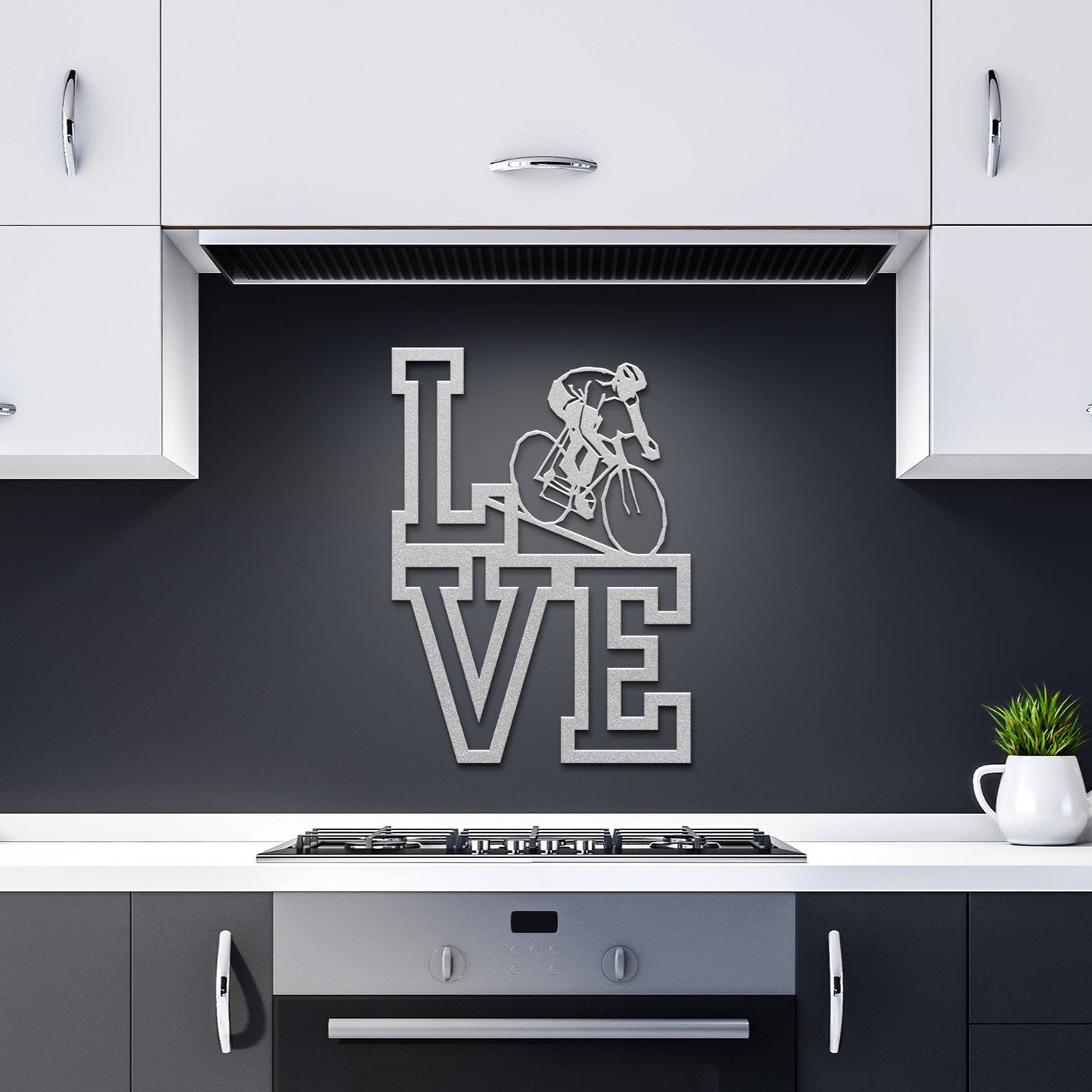 I Love Cycling Metal Sign
