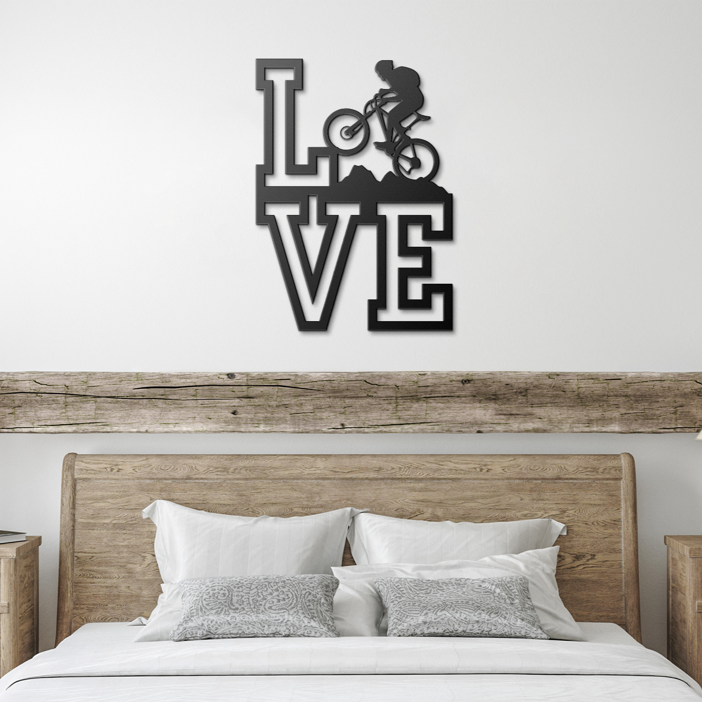 I Love Mountain Biking Metal Sign