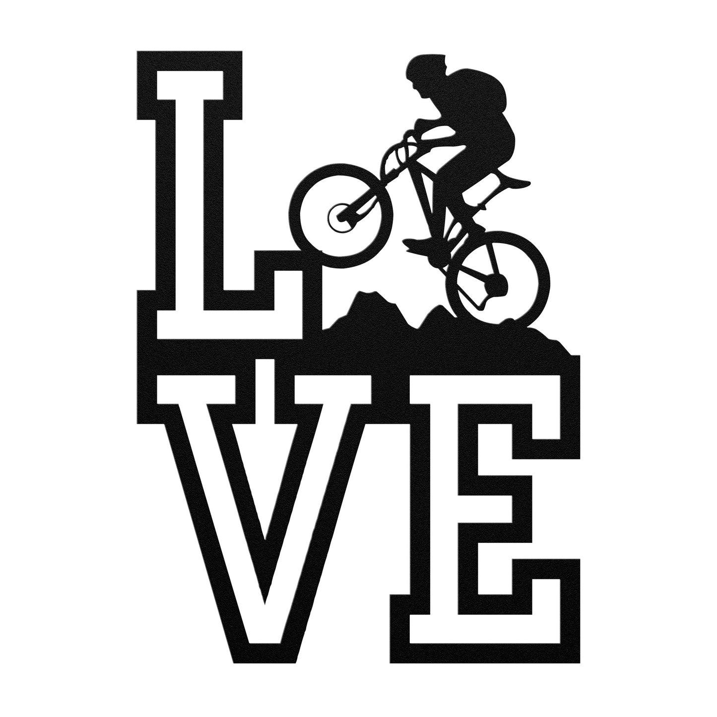 I Love Mountain Biking Metal Sign