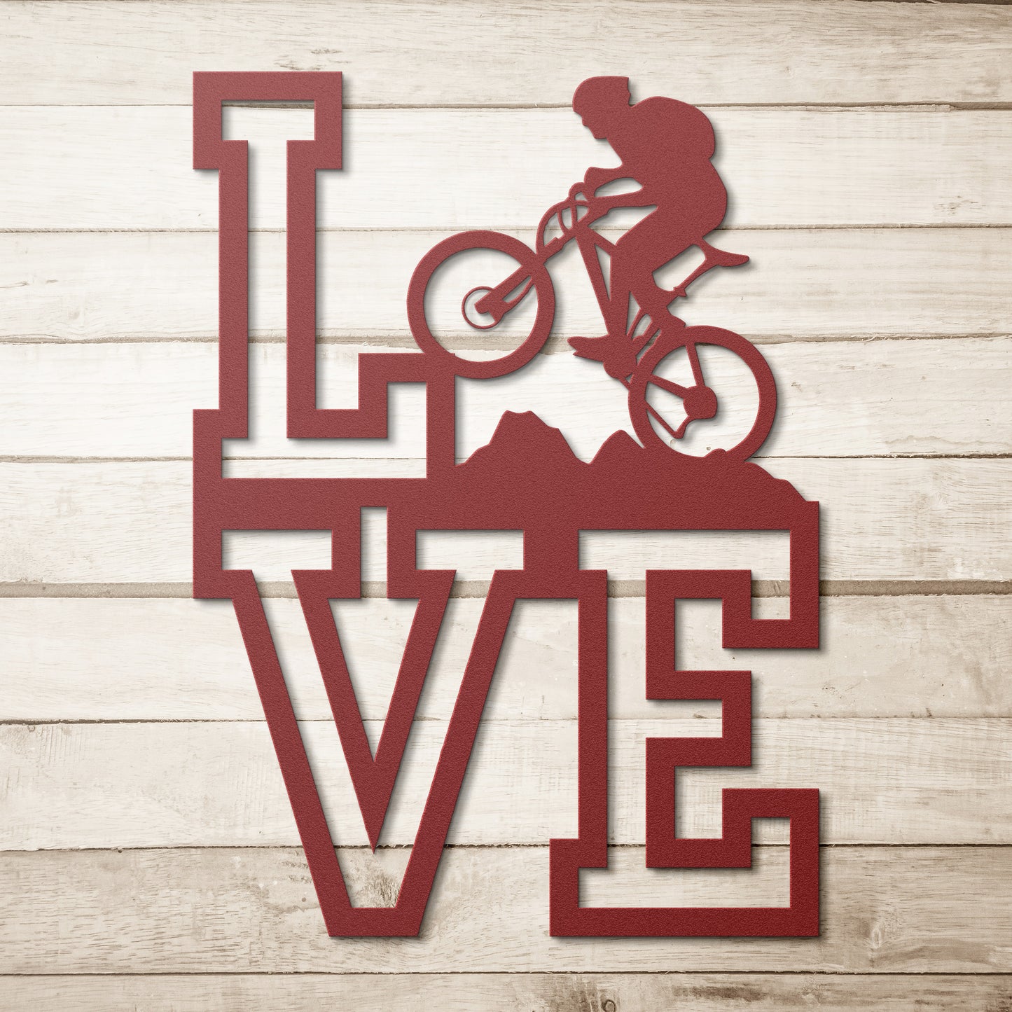 I Love Mountain Biking Metal Sign