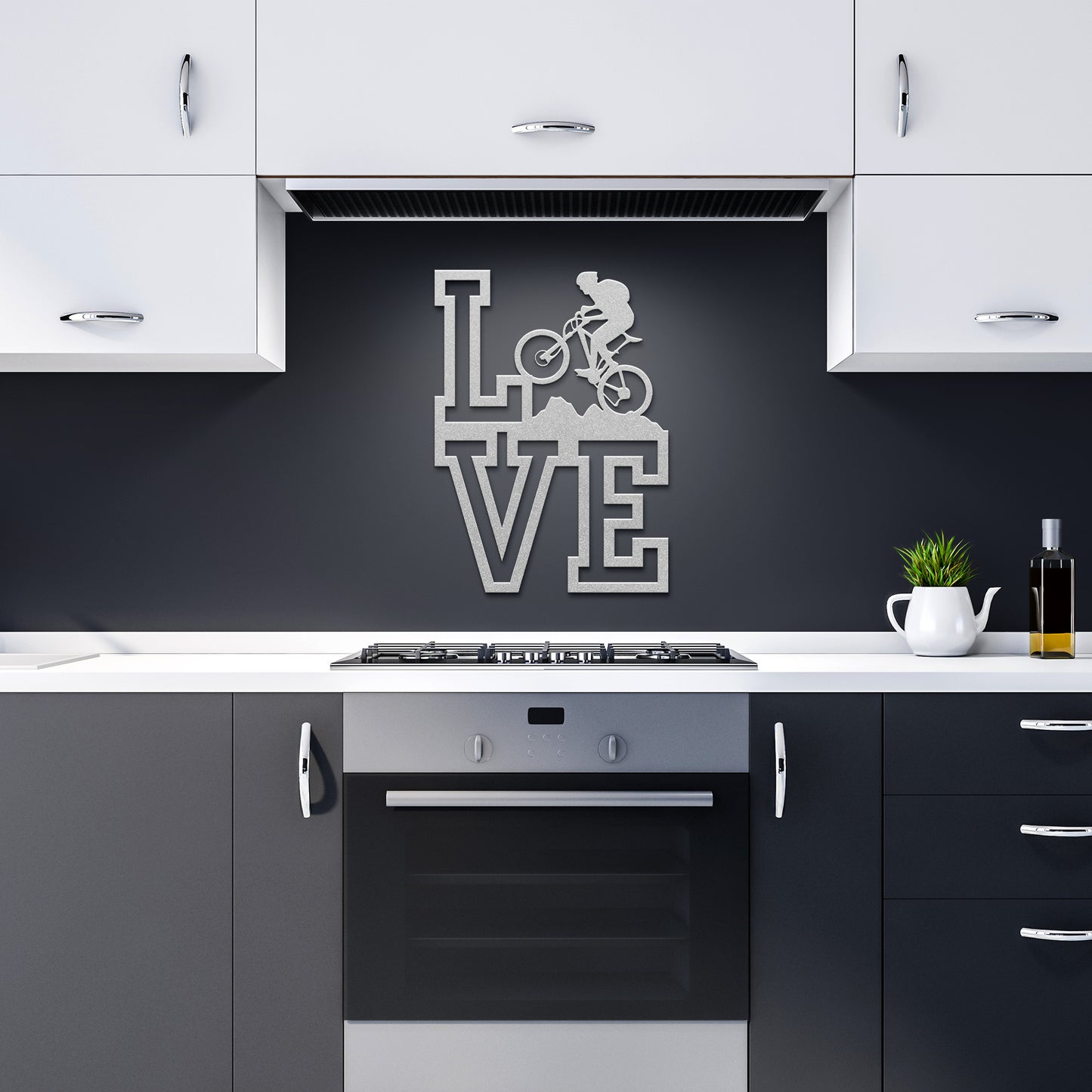I Love Mountain Biking Metal Sign