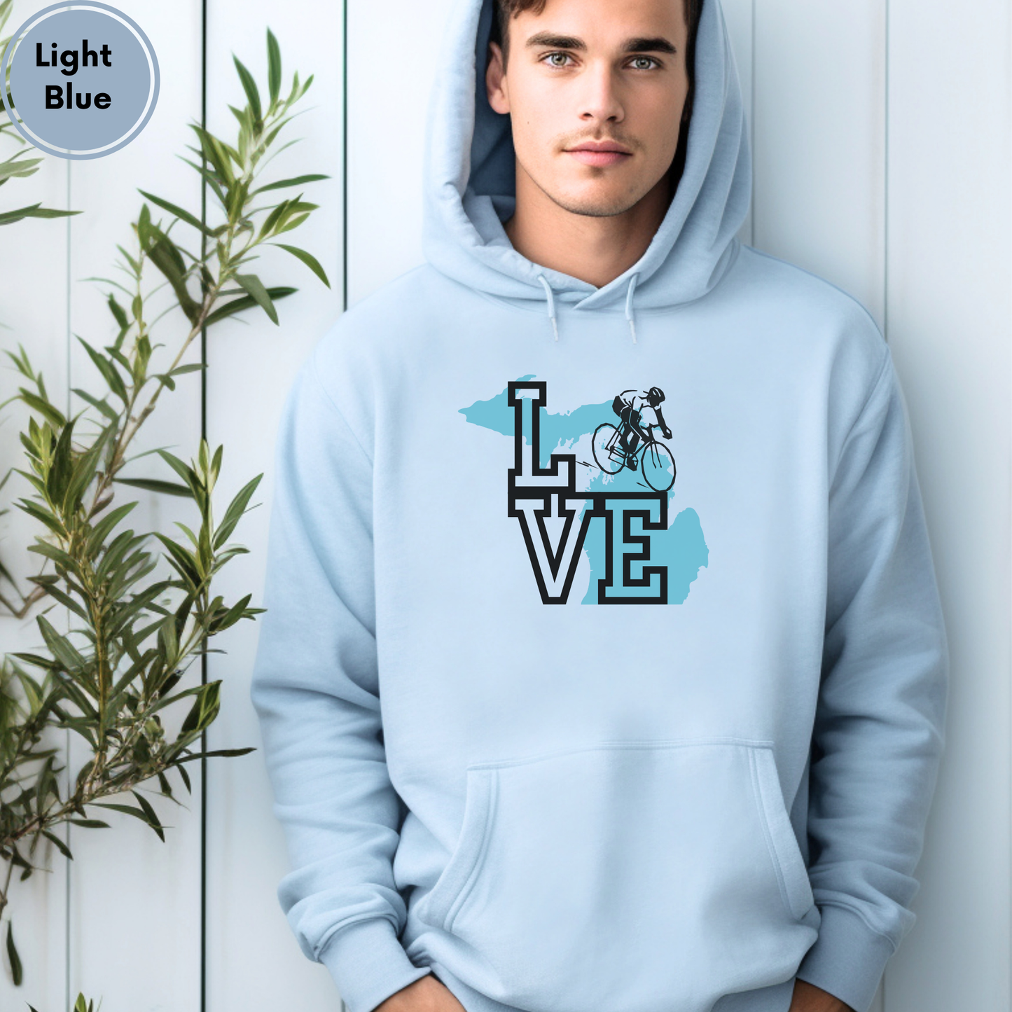 Love Michigan Road Cycling Unisex Hoodie