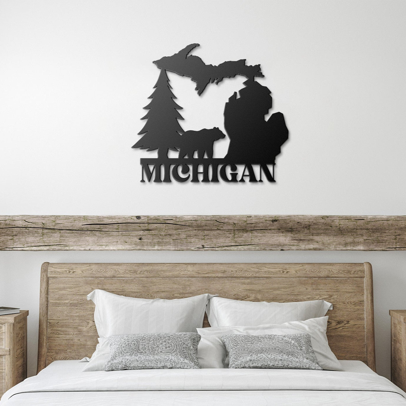 Michigan Bear Metal Sign