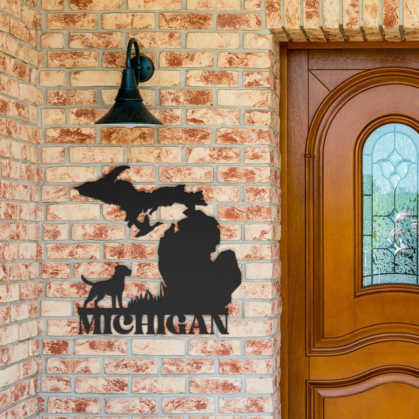 Michigan Hunter Dog Metal Sign