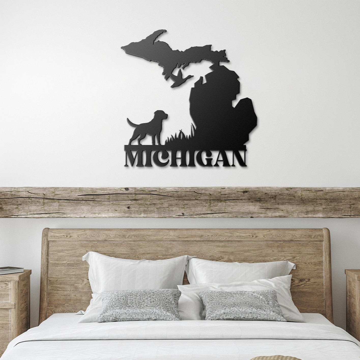 Michigan Hunter Dog Metal Sign