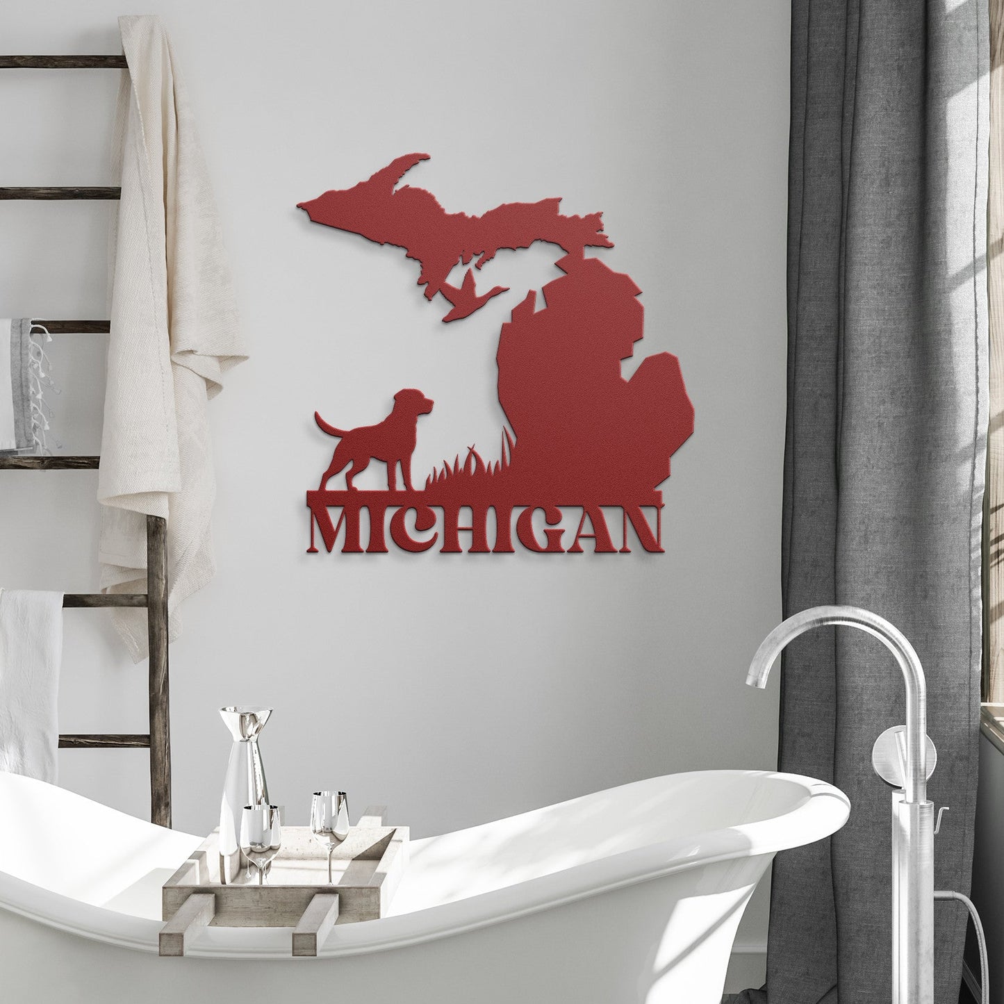 Michigan Hunter Dog Metal Sign
