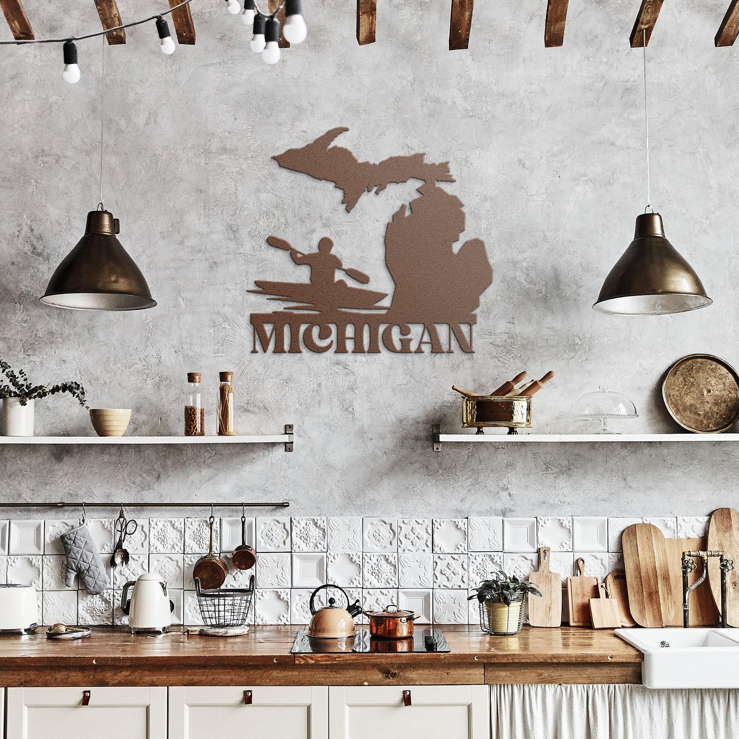 Michigan Kayaking Metal Sign