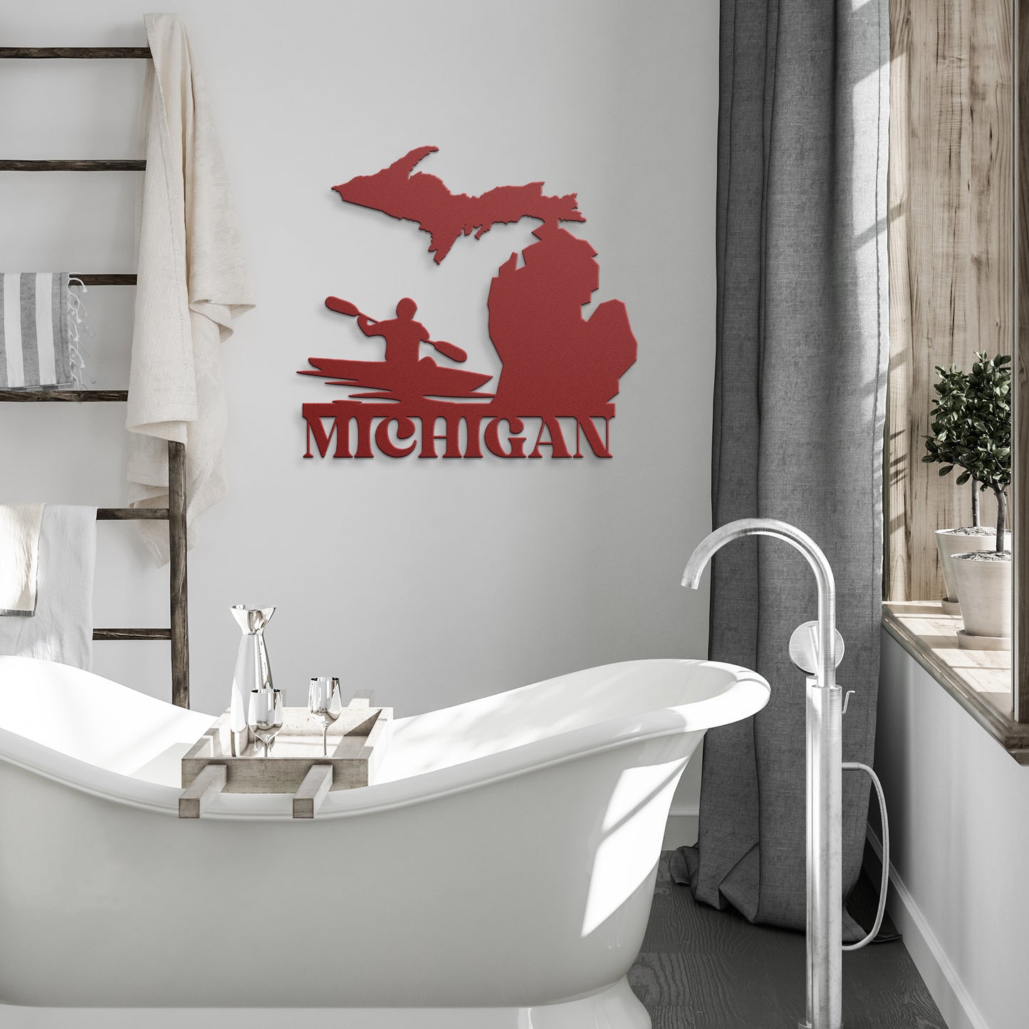 Michigan Kayaking Metal Sign