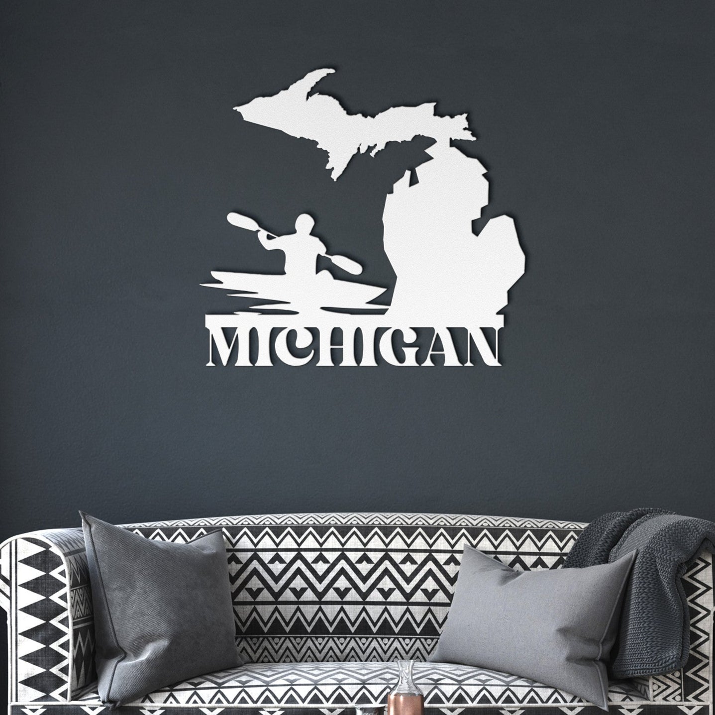 Michigan Kayaking Metal Sign