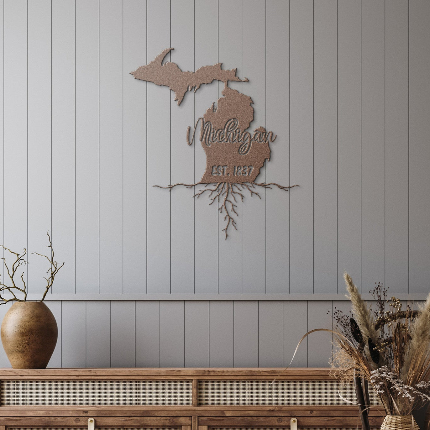 Michigan Roots Metal Sign