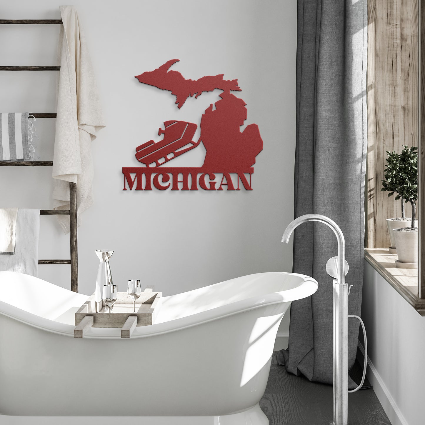 Michigan Snowmobile Metal Sign