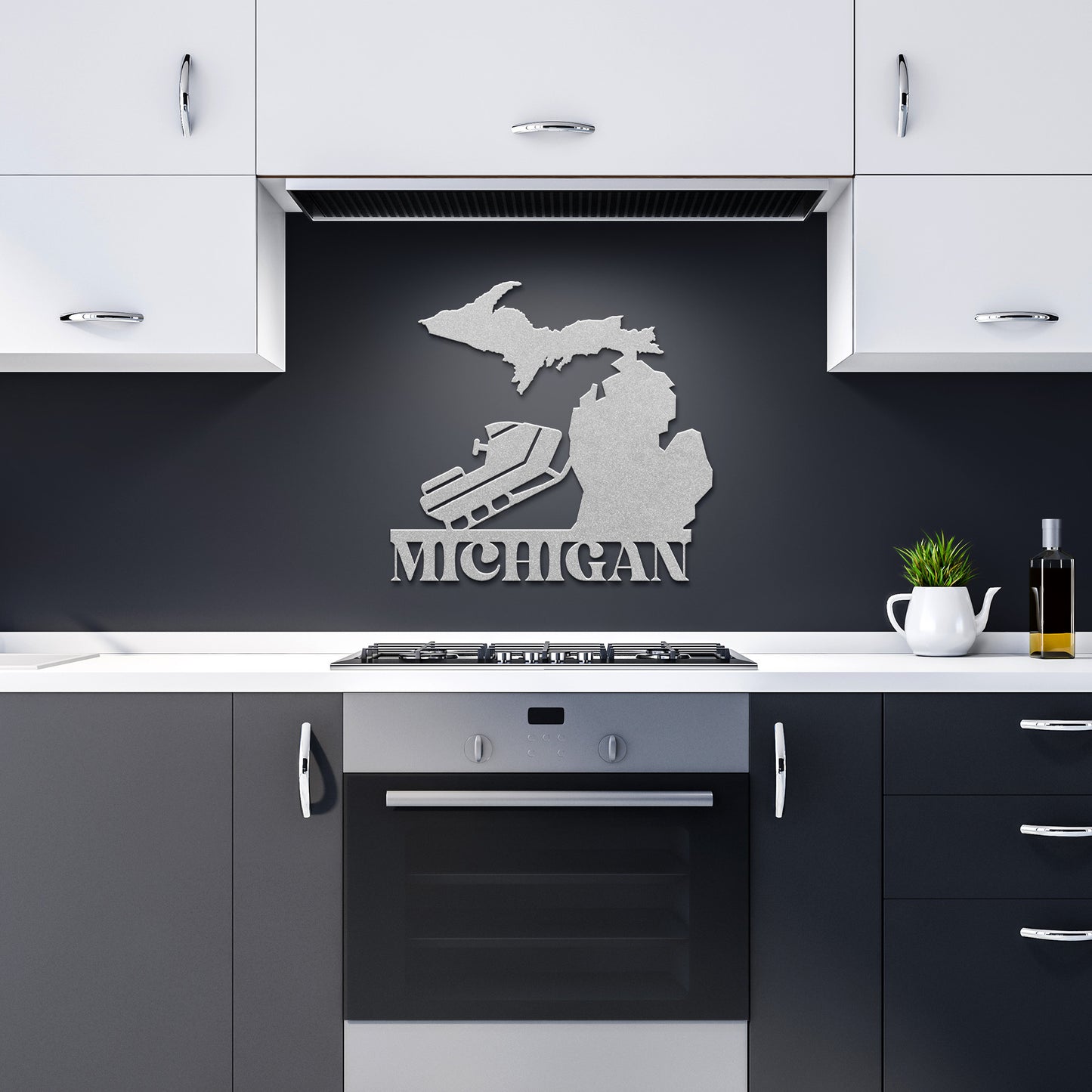 Michigan Snowmobile Metal Sign