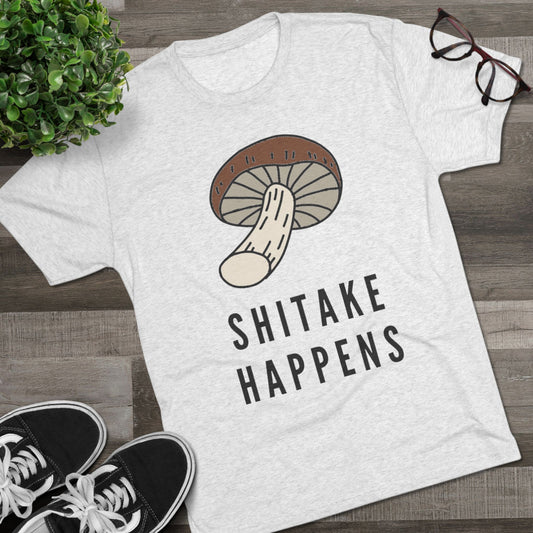 Shitake Happens Unisex Tri-Blend Crew Tee