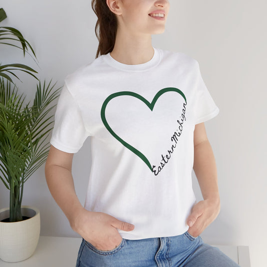 Eastern Michigan Heart tshirt