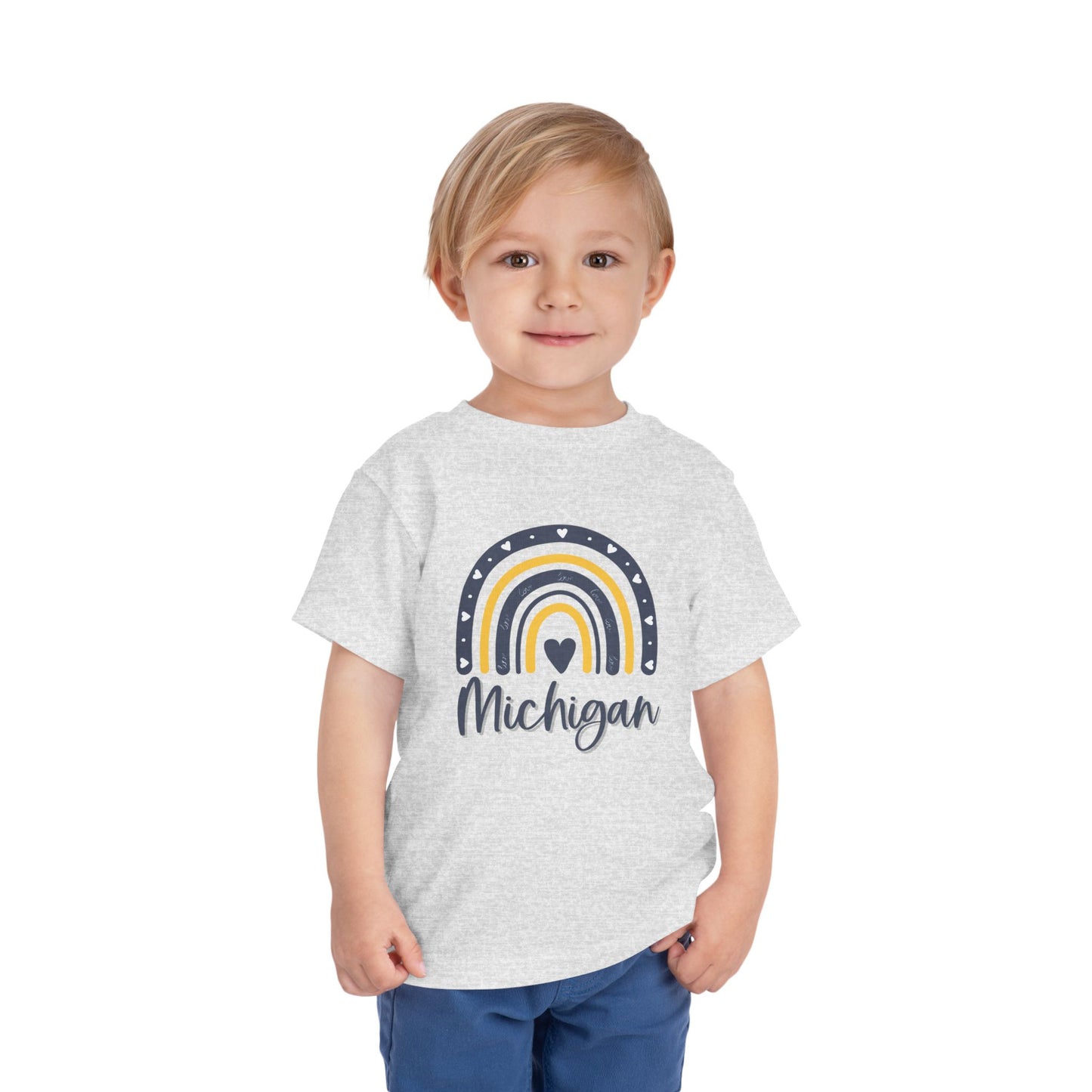 Toddler University of Michigan Rainbow Short Sleeve Tee