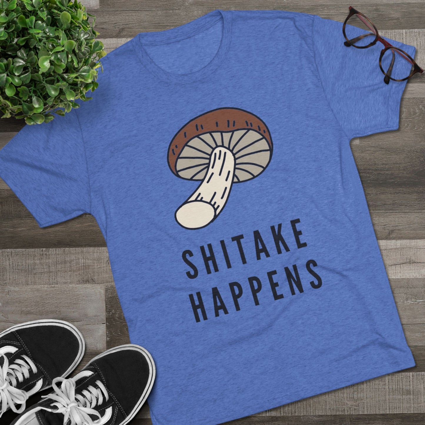 Shitake Happens Unisex Tri-Blend Crew Tee