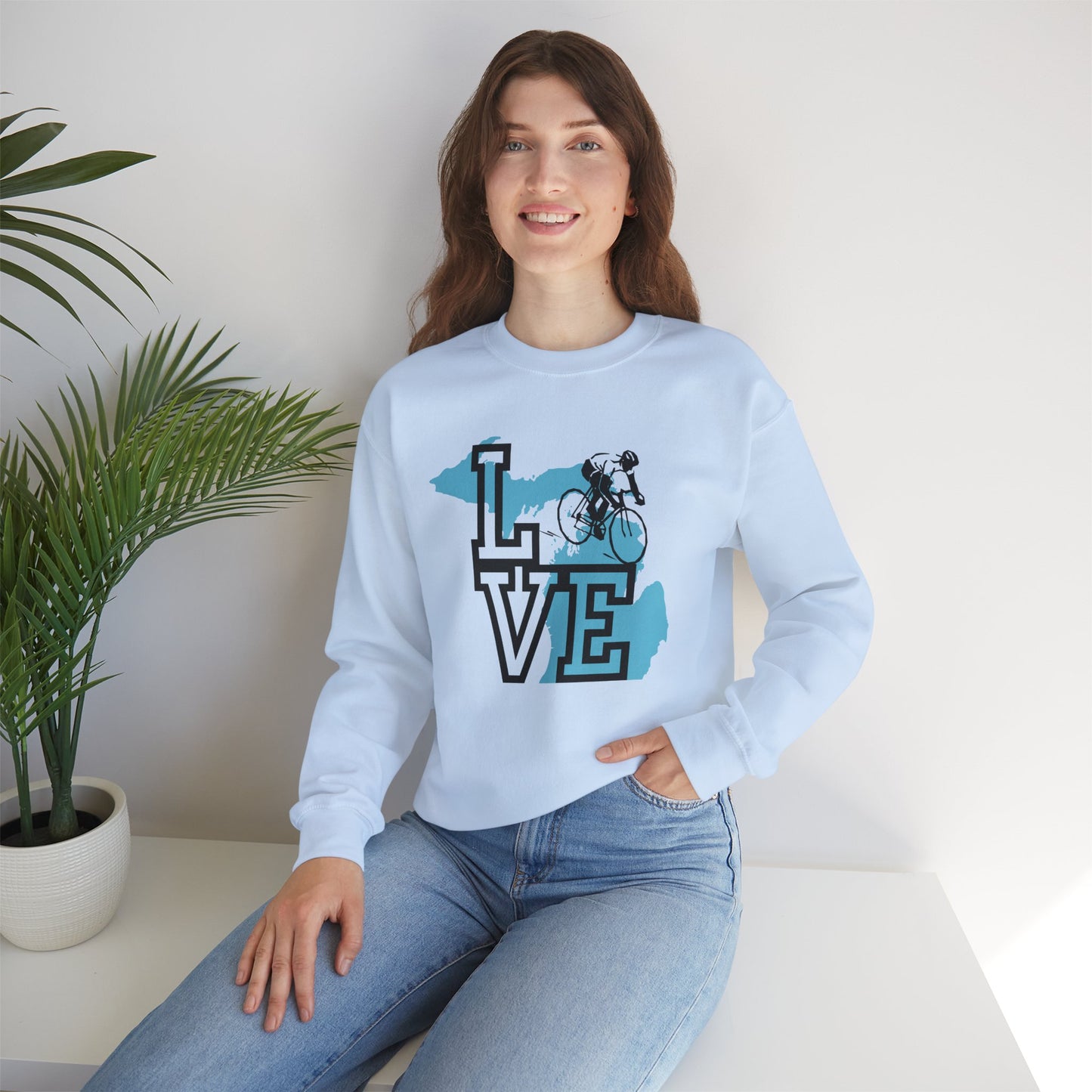 Love Michigan Road Cycling Unisex Sweatshirt