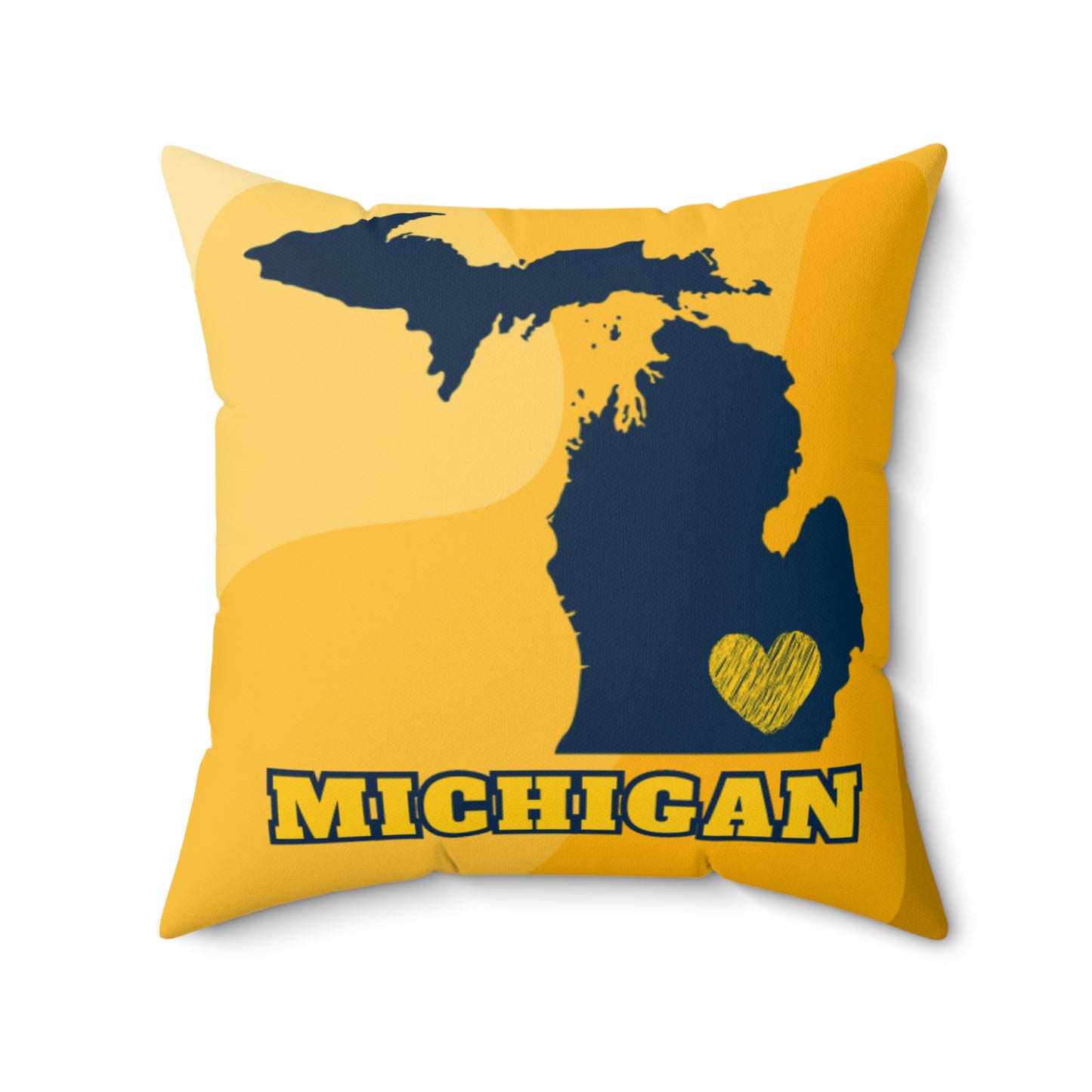 Michigan Polyester Square Accent Pillow