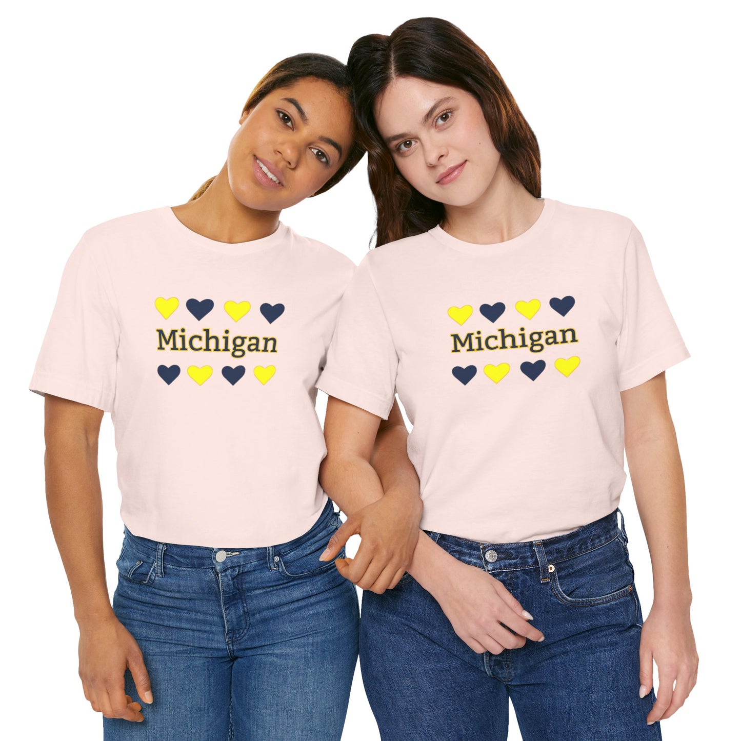 Michigan Hearts Short Sleeve Tee