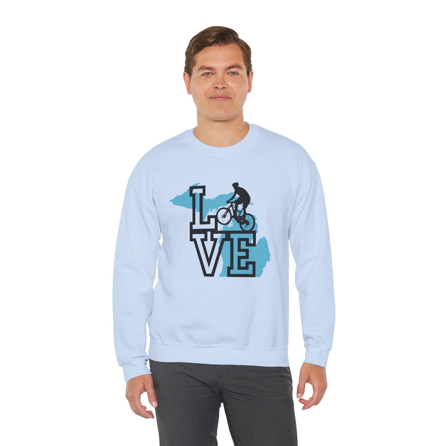 Love Michigan Mountain Biking Unisex Sweatshirt