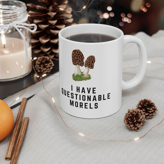 Questionable Morels Mushroom 11 oz Ceramic Mug