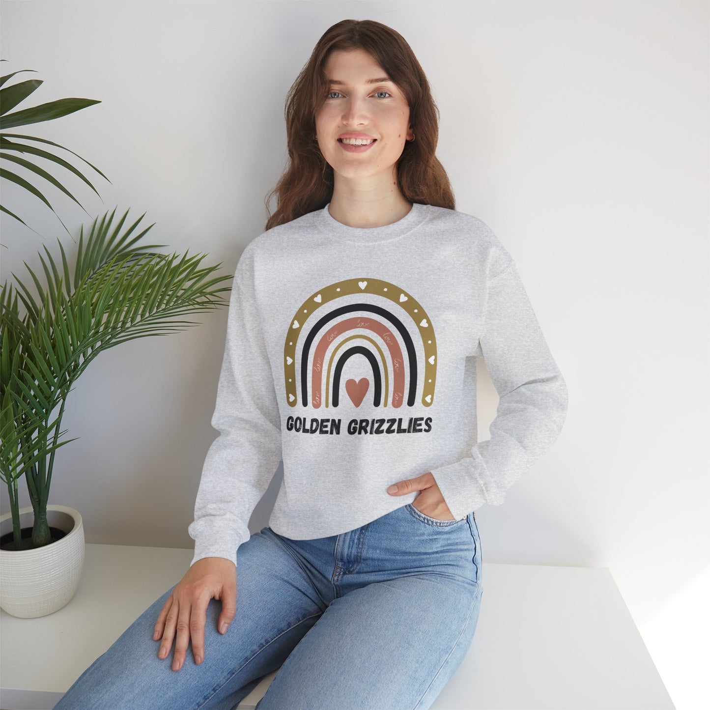 Oakland University Golden Grizzlies Rainbow Sweatshirt