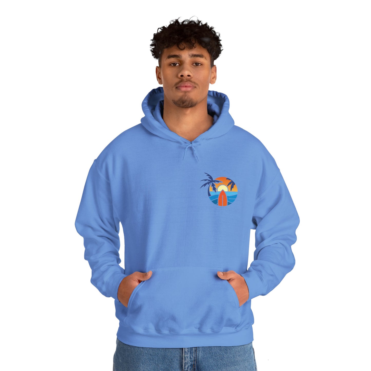 Happiness Comes in Waves Unisex Heavy Blend Hoodie