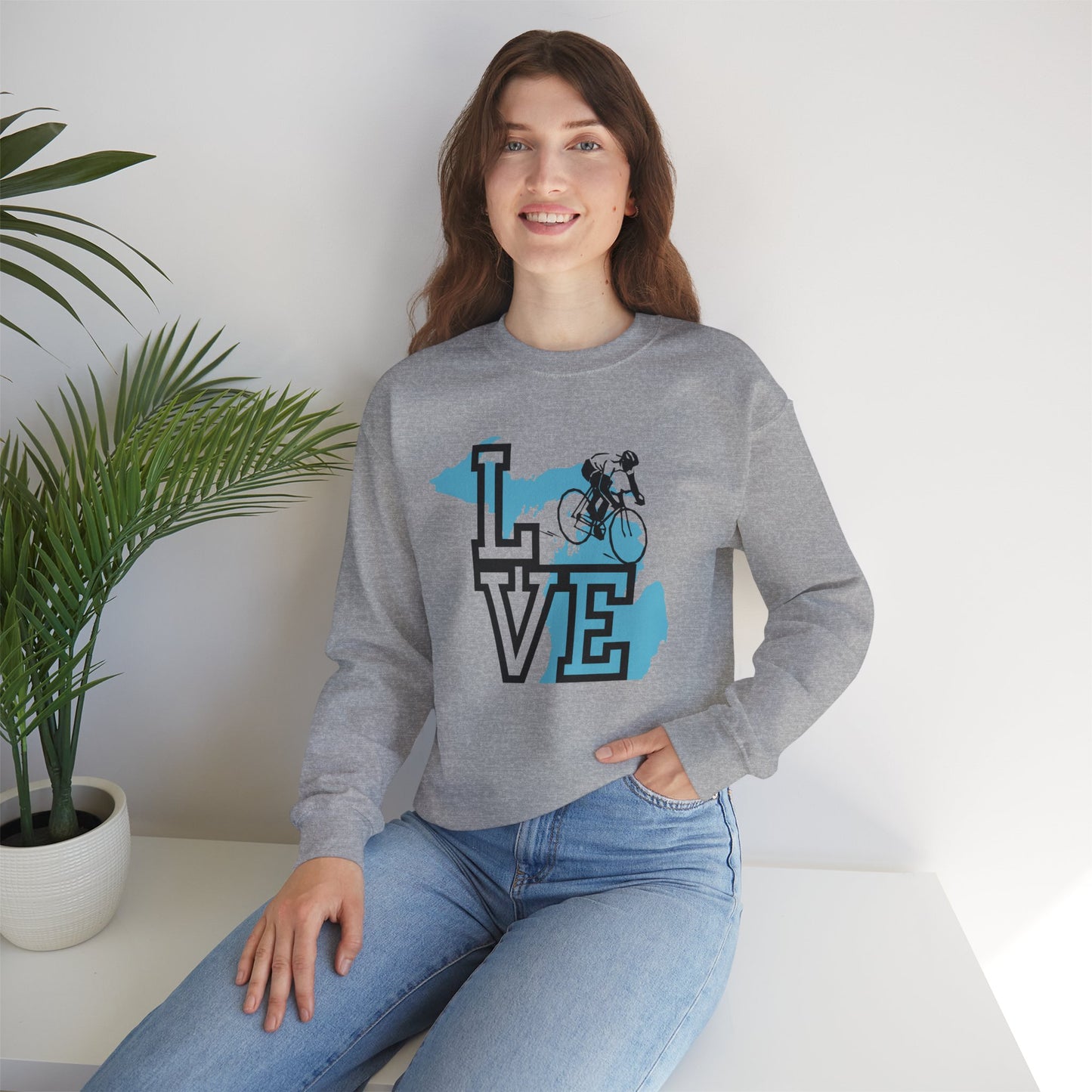 Love Michigan Road Cycling Unisex Sweatshirt