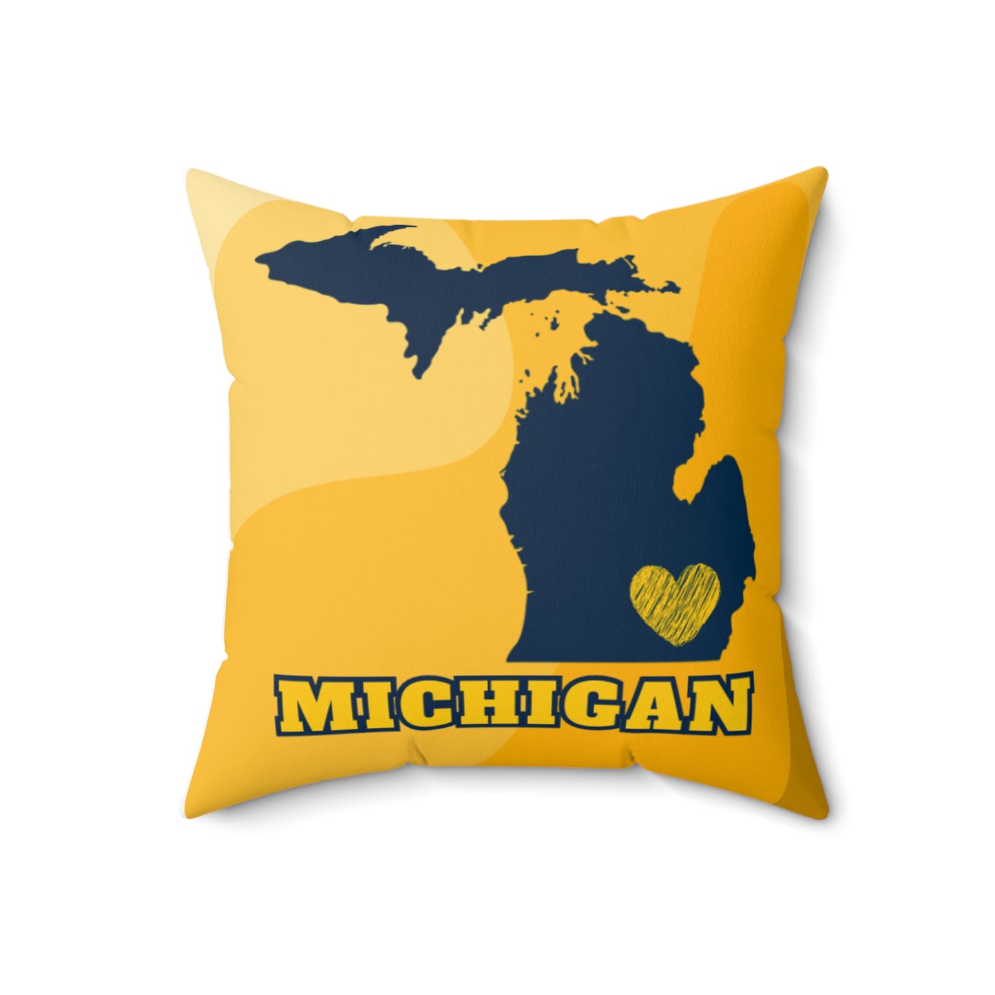 Michigan Polyester Square Accent Pillow