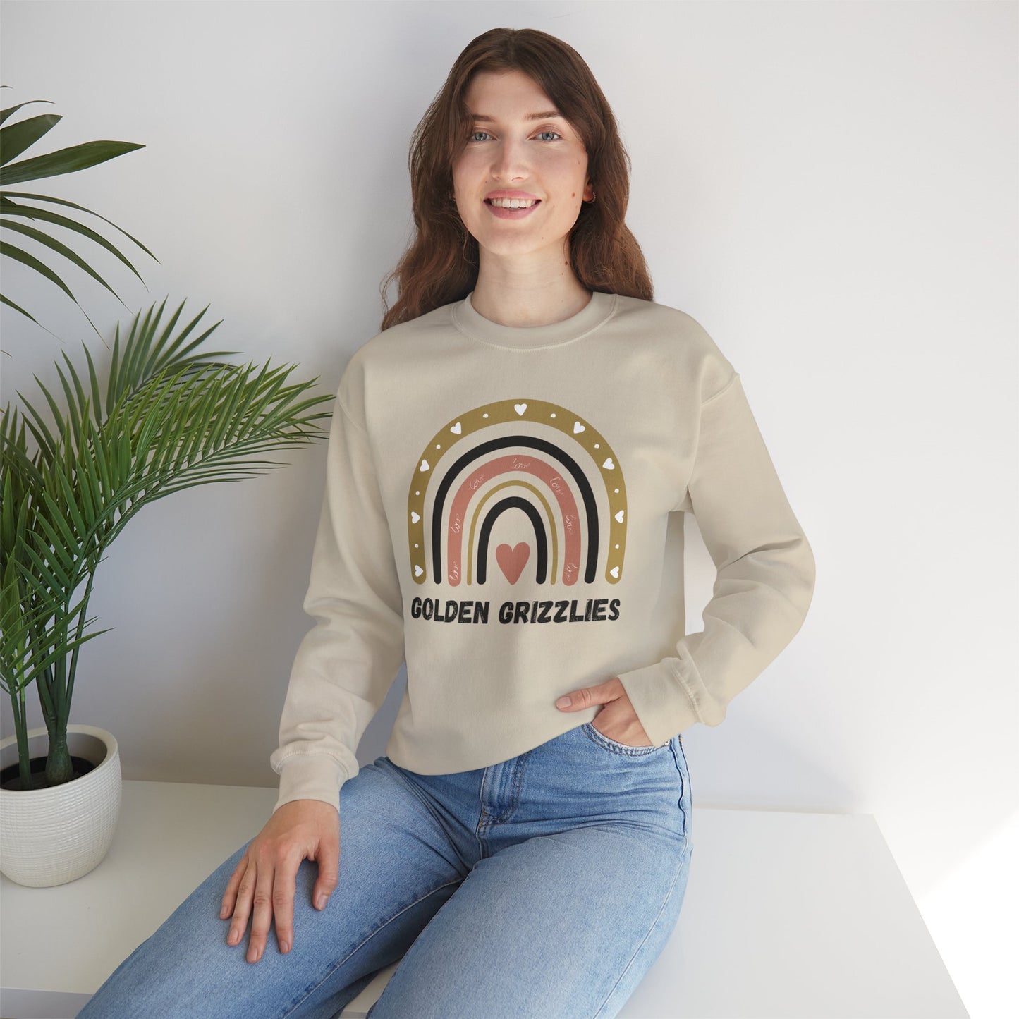 Oakland University Golden Grizzlies Rainbow Sweatshirt