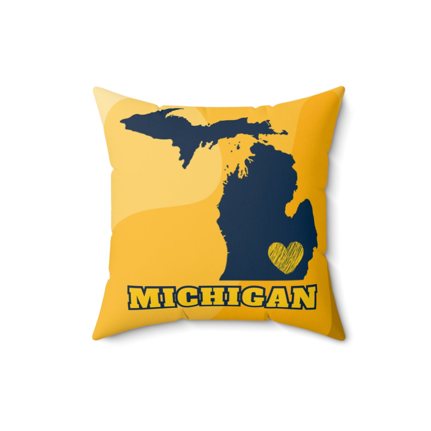 Michigan Polyester Square Accent Pillow