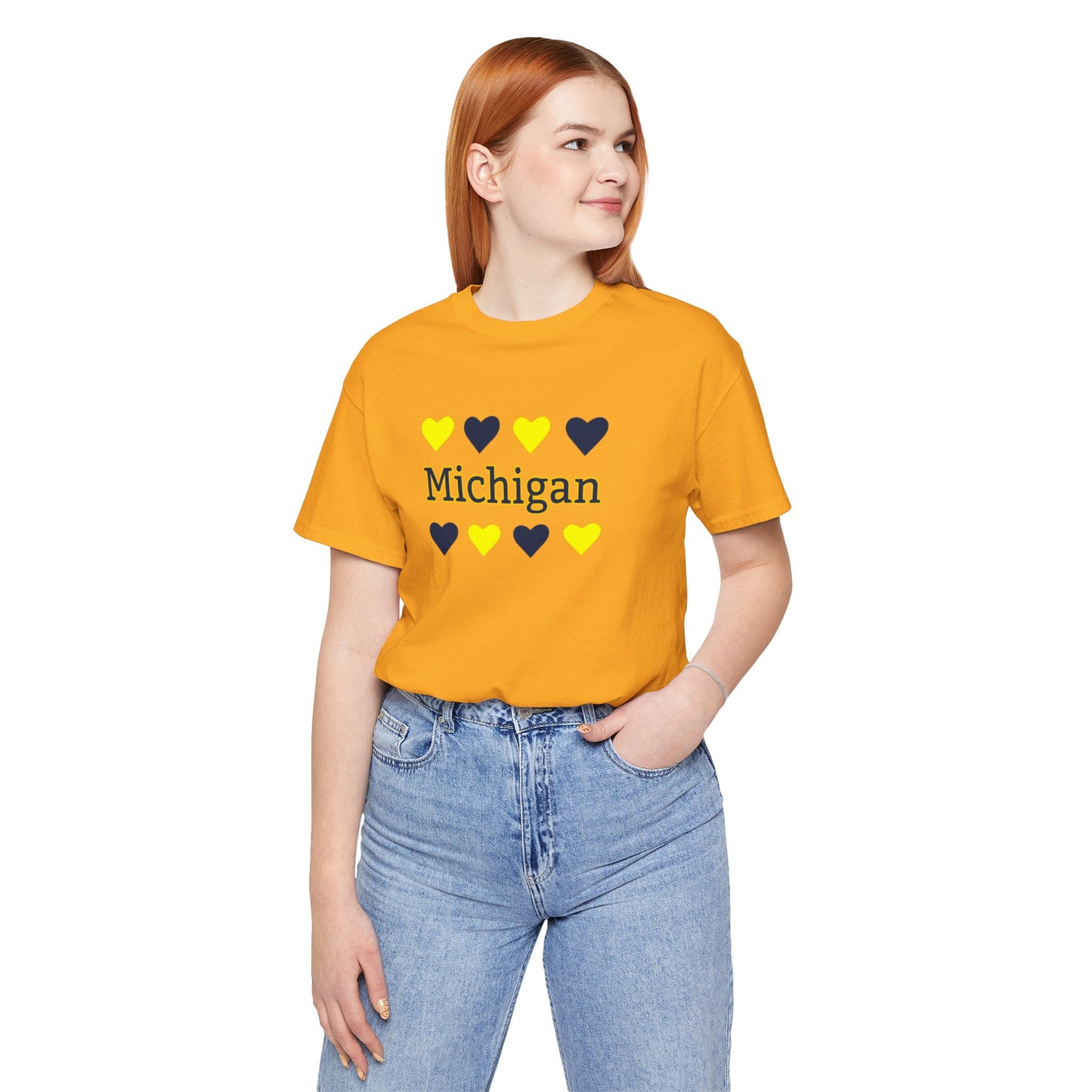 Michigan Hearts Short Sleeve Tee