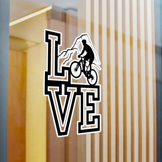 Mountain Biking Decal Multiple Sizes for Indoor and Outdoor Use