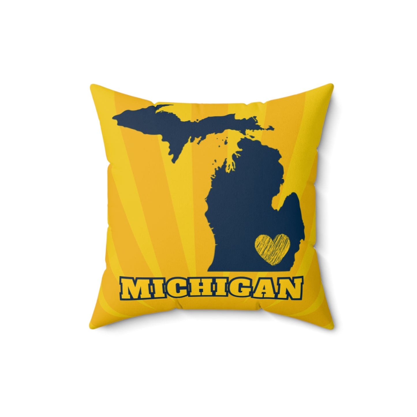 Michigan Polyester Square Accent Pillow